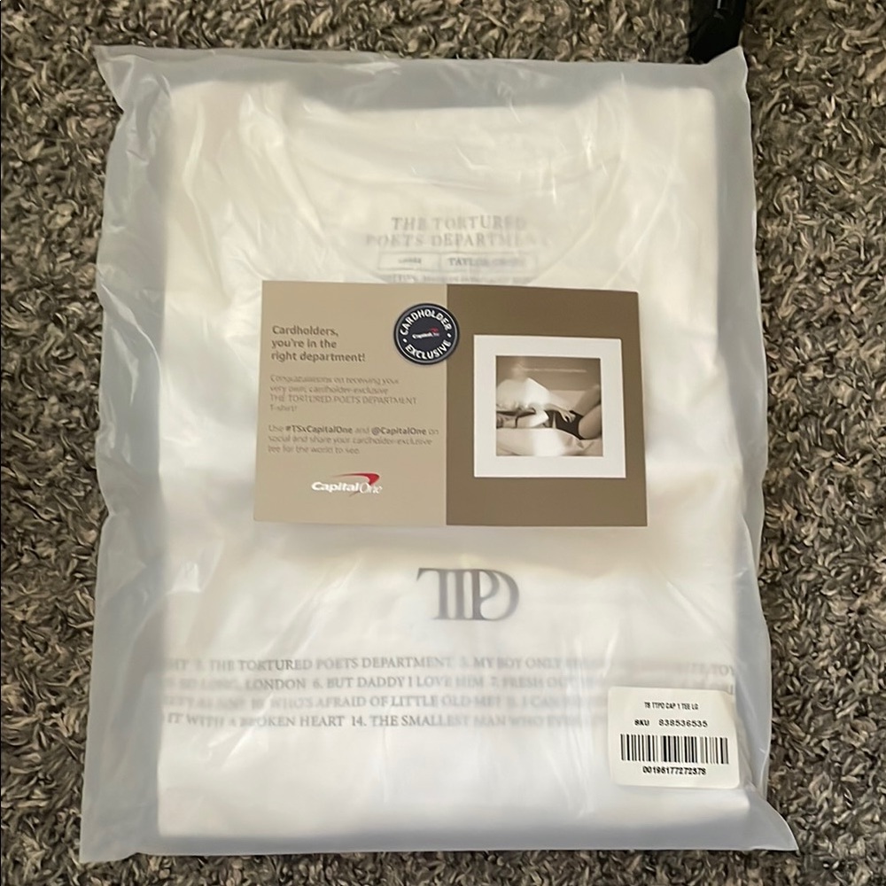 Taylor Swift Tortured Poets Department Capitol One Tee